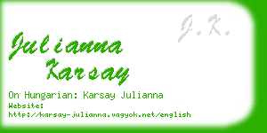 julianna karsay business card